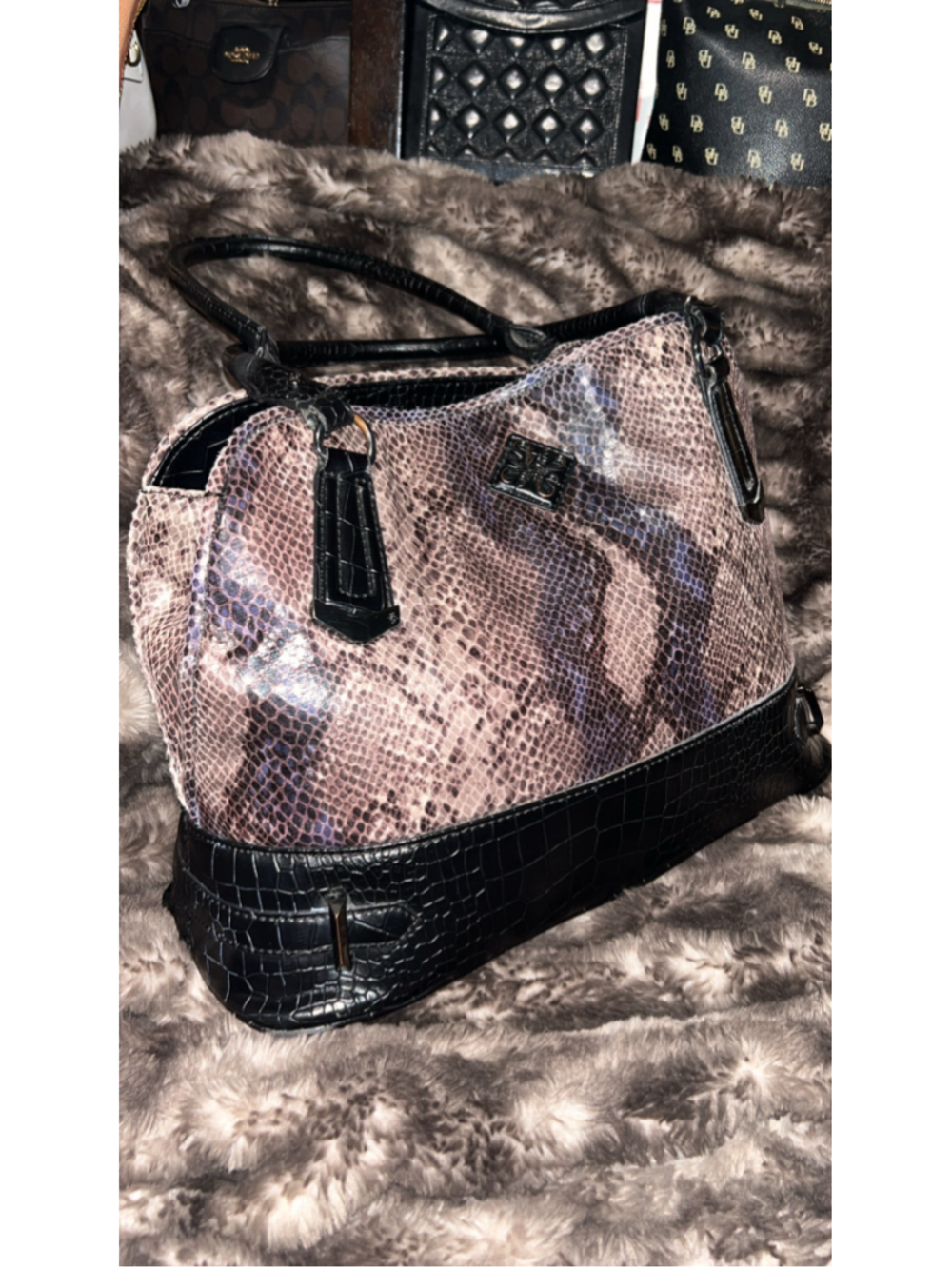 Women's Simply Vera Vera Wang Satchel Bag One Size Black Grey